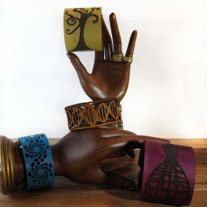 Leather Bracelet Sampler Laser Cut Leather Bracelets