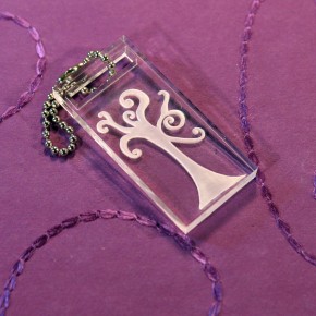 Swirling tree keychain Swirling tree keychain