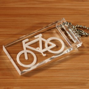 Laser engraved bike keychain Laser engraved bike keychain
