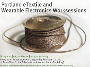 etextile worksession poster 640 eTextile & Wearable Electronics Worksessions