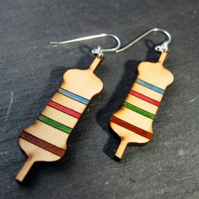 Resistor leather earrings Resistor leather earrings