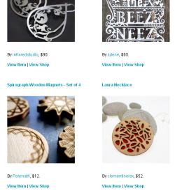 The Storque by Etsy, October 2009 Spirograph magnets in the Etsy Storque, 2009