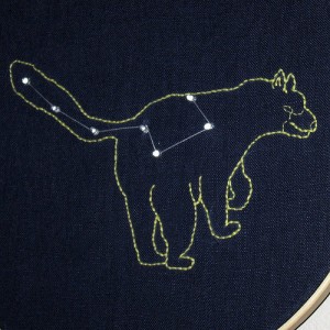 Ursa Minor LED embroidery - isn't he cute?