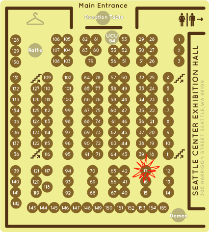 Urban Craft Uprising Winter 2011 booth map